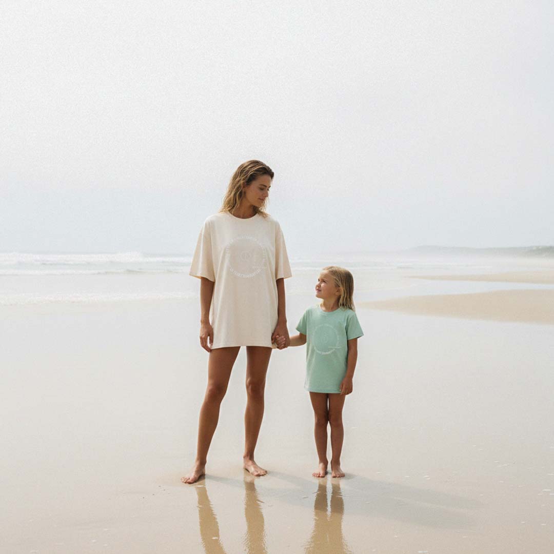 LIMITED EDITION (Pre-Order): 'Next Gen' certified organic (basic) tee – seafoam green (kids) by Oldest Daughter