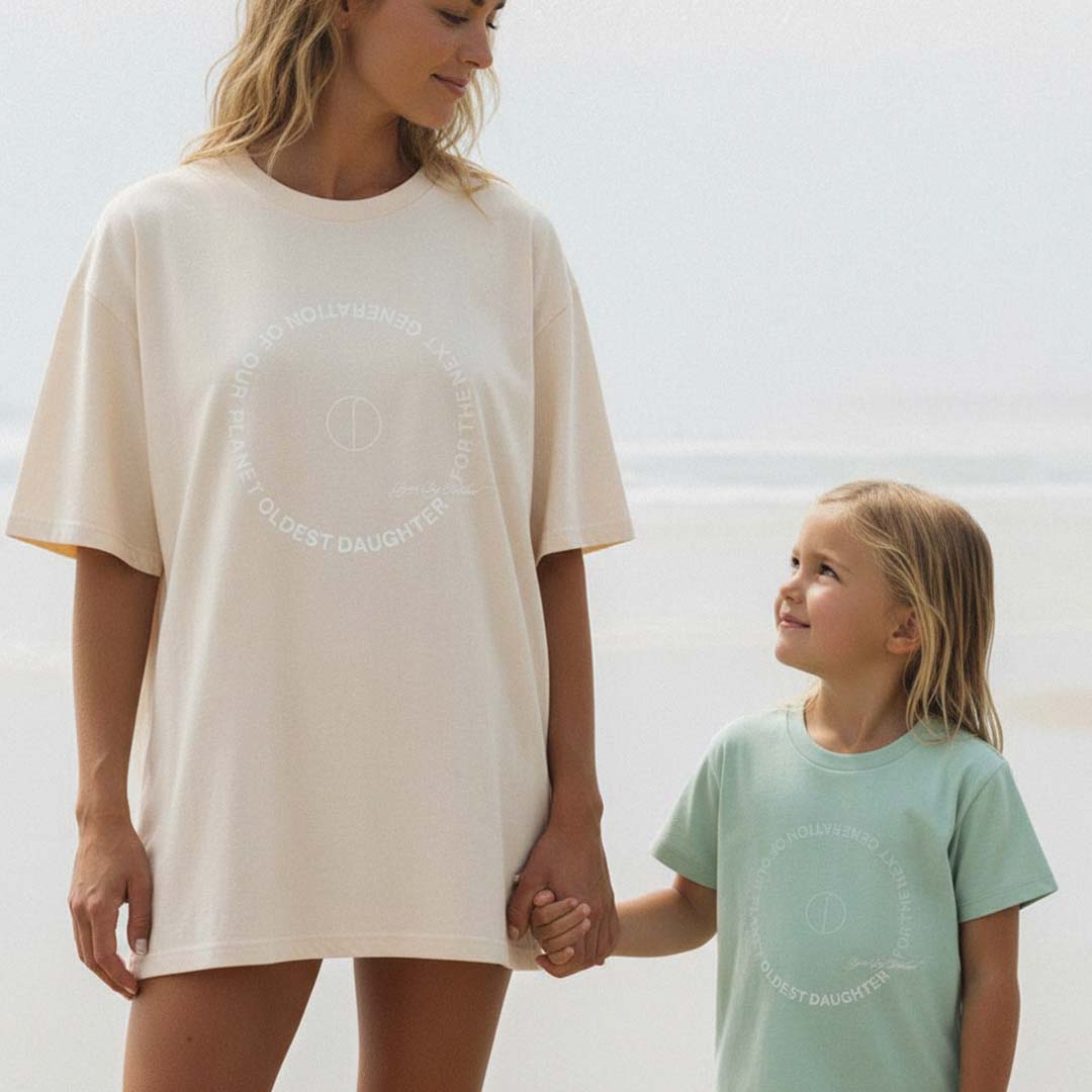 LIMITED EDITION (Pre-Order): 'Next Gen' certified organic (basic) tee – seafoam green (kids) by Oldest Daughter