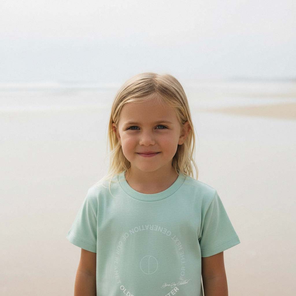 LIMITED EDITION (Pre-Order): 'Next Gen' certified organic (basic) tee – seafoam green (kids) by Oldest Daughter