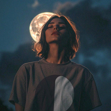 'Night is Young' certified organic relaxed tee – charcoal (women) by Oldest Daughter