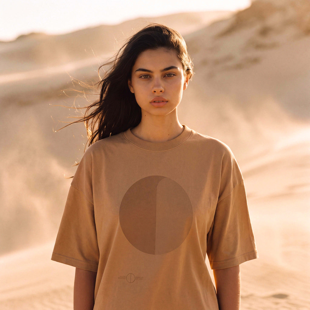 The SANDI tee's oversized boxy fit in recycled and organic cotton – Oldest Daughter, Byron Bay