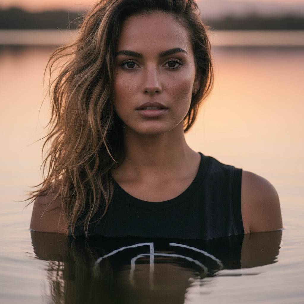 PRE-ORDER: 'Saturn Return' Certified Organic (basic) tank top (women) - black by Oldest Daughter