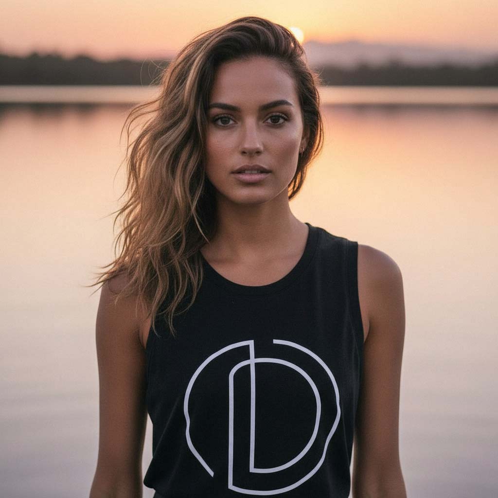 PRE-ORDER: 'Saturn Return' Certified Organic (basic) tank top (women) - black by Oldest Daughter