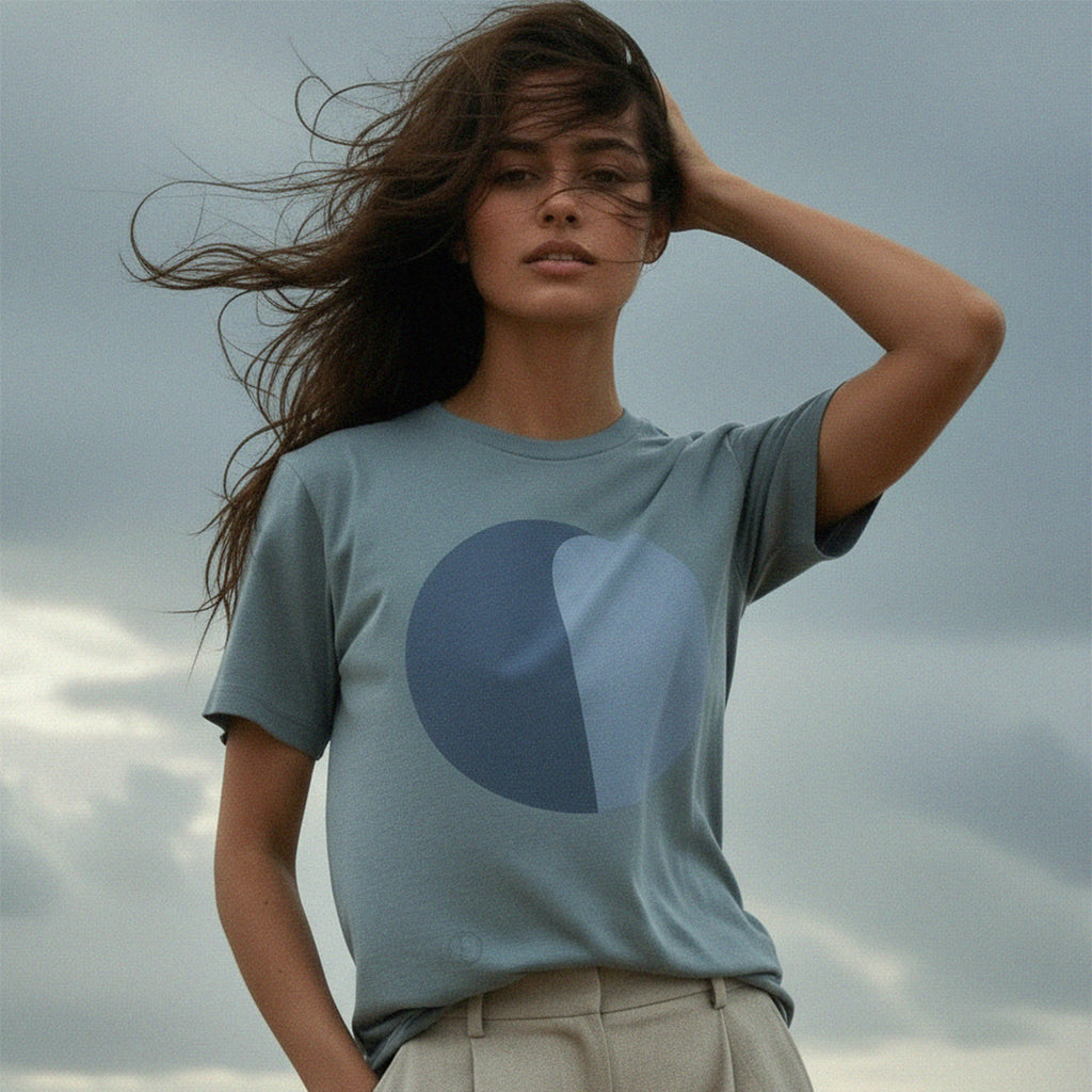 PRE-ORDER: 'Southerly' certified organic (basic) tee – storm blue (women) by Oldest Daughter