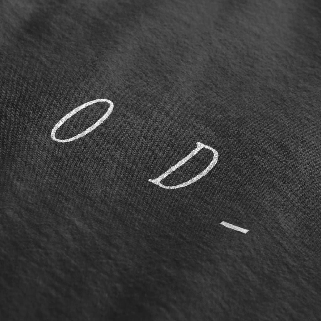 '_Underscore' certified organic (oversized) tee – black (women) by Oldest Daughter