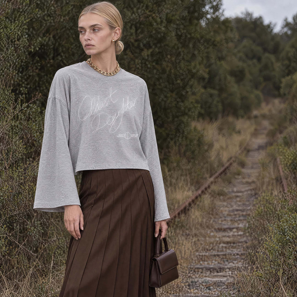 (PRE-SALE) Ep. 80: VIA organic cropped oversized women's long sleeve