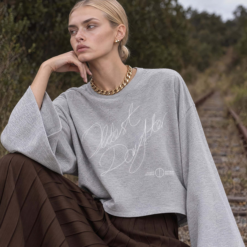 (PRE-SALE) Ep. 80: VIA organic cropped oversized women's long sleeve