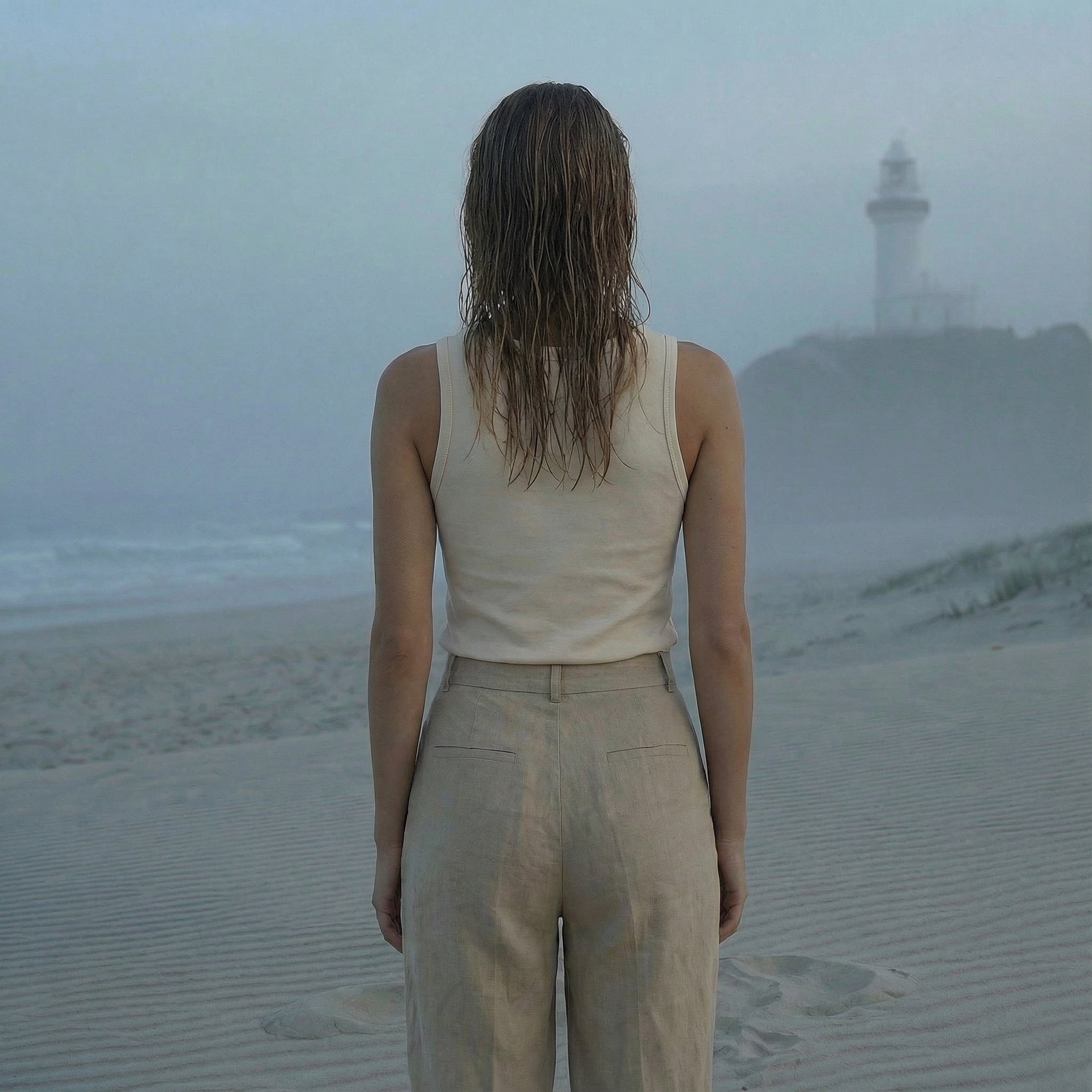 'With the Flow' certified organic (fitted) tank top (women) - natural by Oldest Daughter