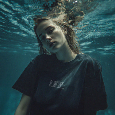 PRE-ORDER: The Environment Series 'Depressed' certified organic basic tee – black (women) by Oldest Daughter