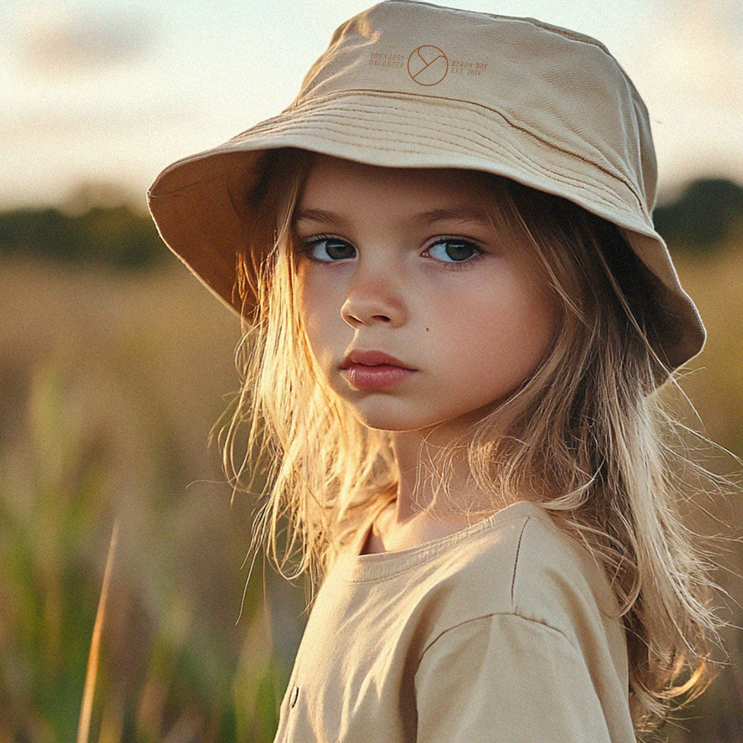 'Bucket List' organic kids bucket hat by Youngest Daughter