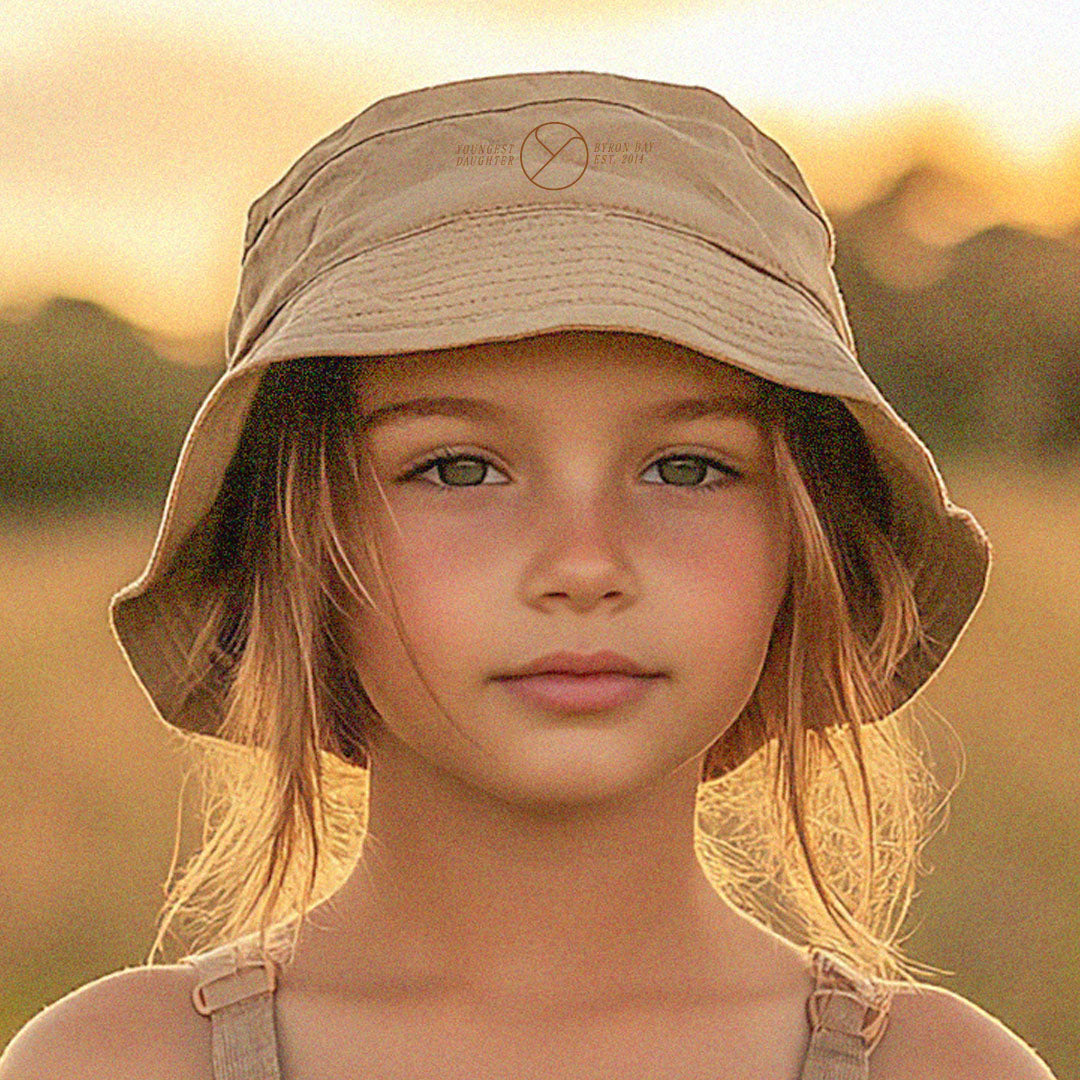 'Bucket List' organic kids bucket hat by Youngest Daughter