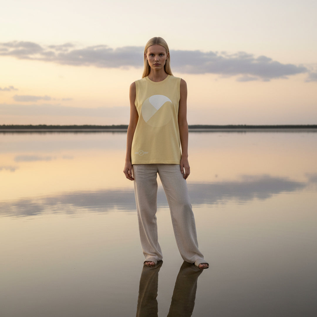 'Real Butter' Certified Organic (basic) tank top (women) - butter by Youngest Daughter