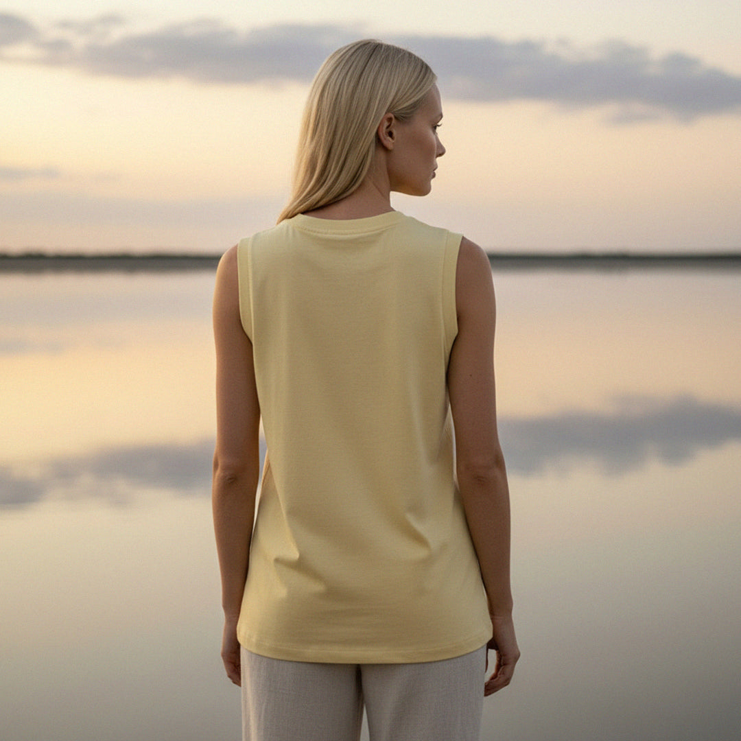 'Real Butter' Certified Organic (basic) tank top (women) - butter by Youngest Daughter