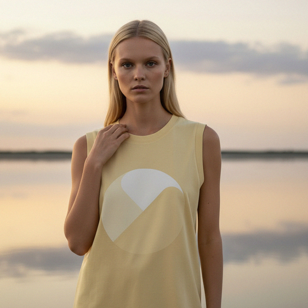 'Real Butter' Certified Organic (basic) tank top (women) - butter by Youngest Daughter