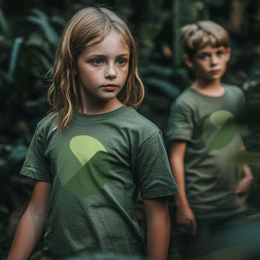 'Call of the Forest' organic tee – earth green (kids unisex) by Youngest Daughter