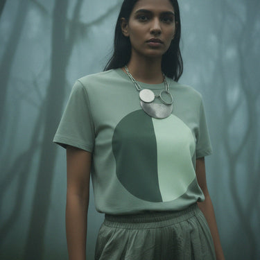 PRE-ORDER: 'Aloe World' certified organic basic tee – aloe green (unisex) by Oldest Daughter