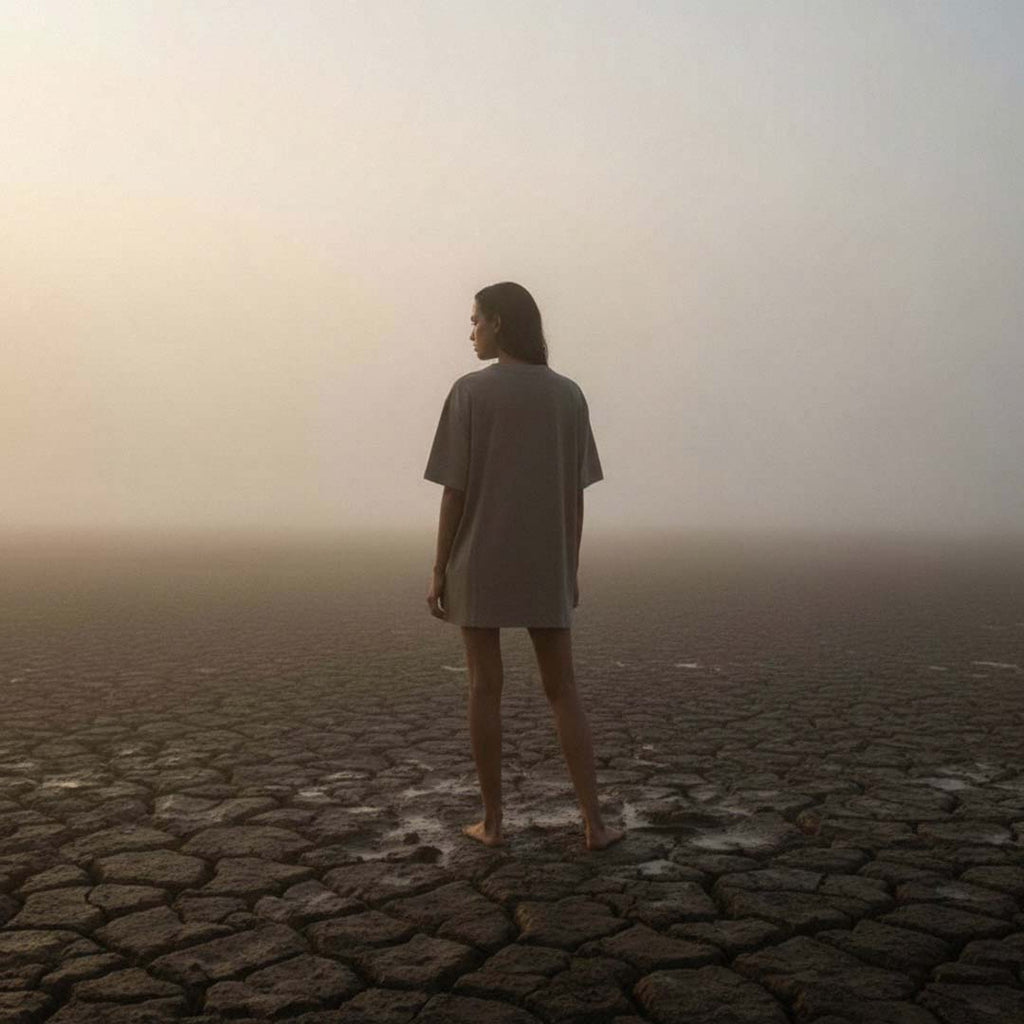 'Disturbing Dirt' certified organic (oversized) tee – muted brown (women) by Oldest Daughter