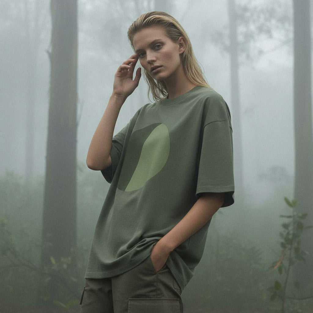 'Forest Guides' certified organic (oversized) tee – forest green (unisex) by Oldest Daughter