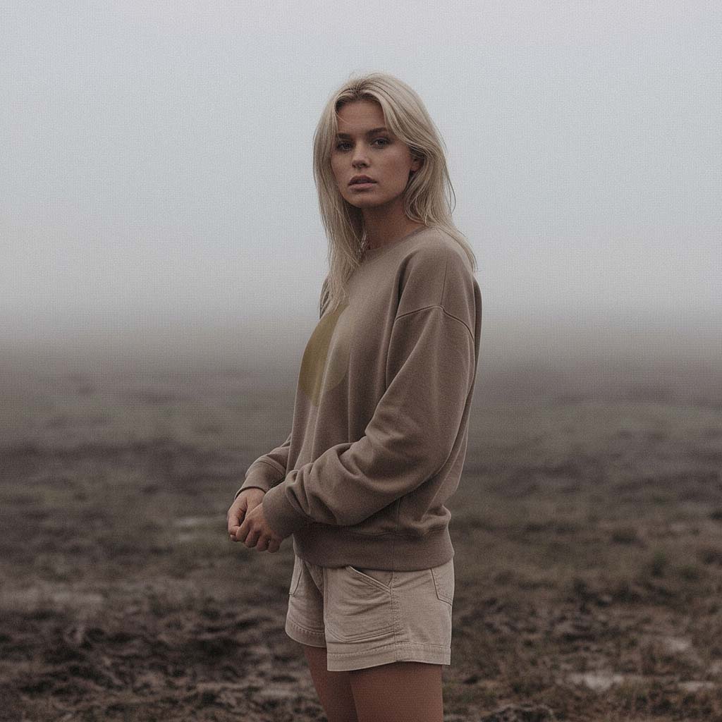 'Grounding' certified organic (relaxed) jumper – mutted brown (women) by Oldest Daughter