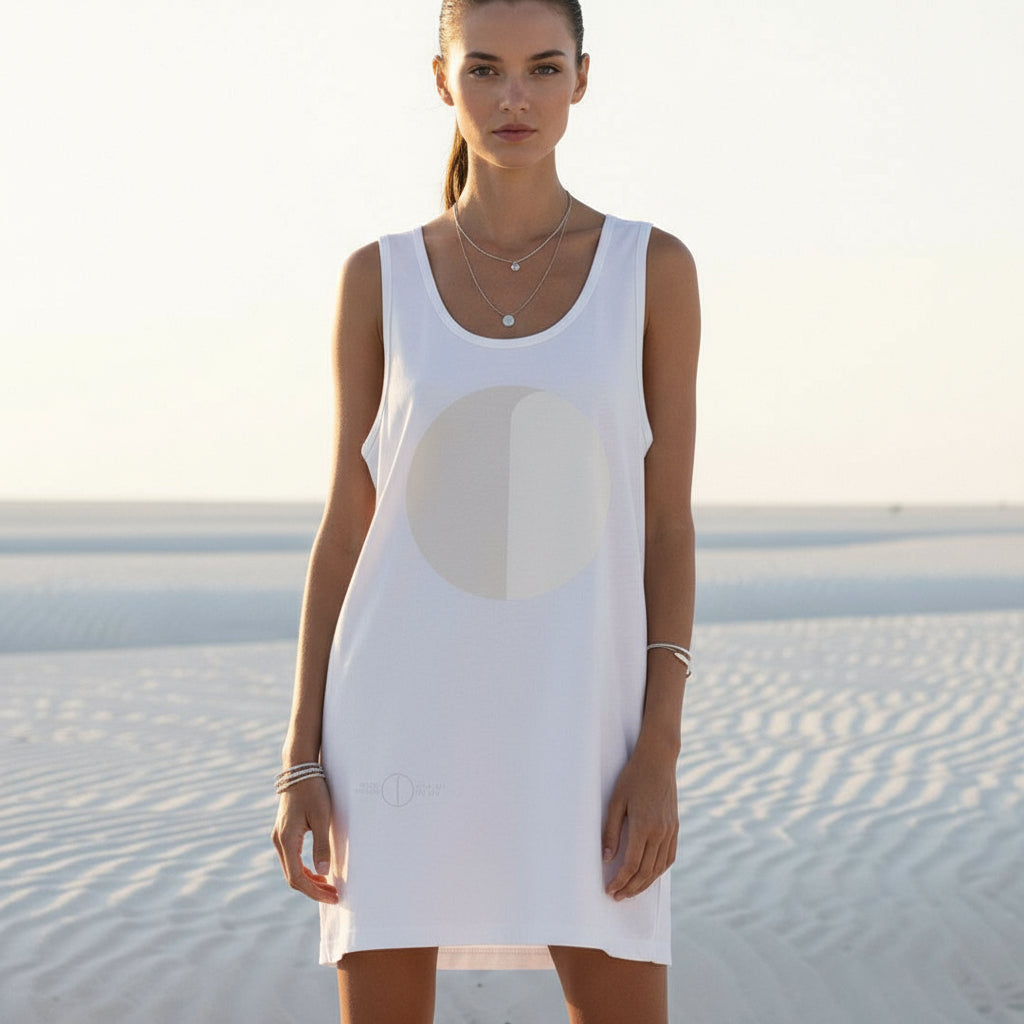 LIMITED RELEASE (Pre-order): 'Blank Canvas' Certified Organic (oversized) boyfriend tank top (unisex) - white by Oldest Daughter