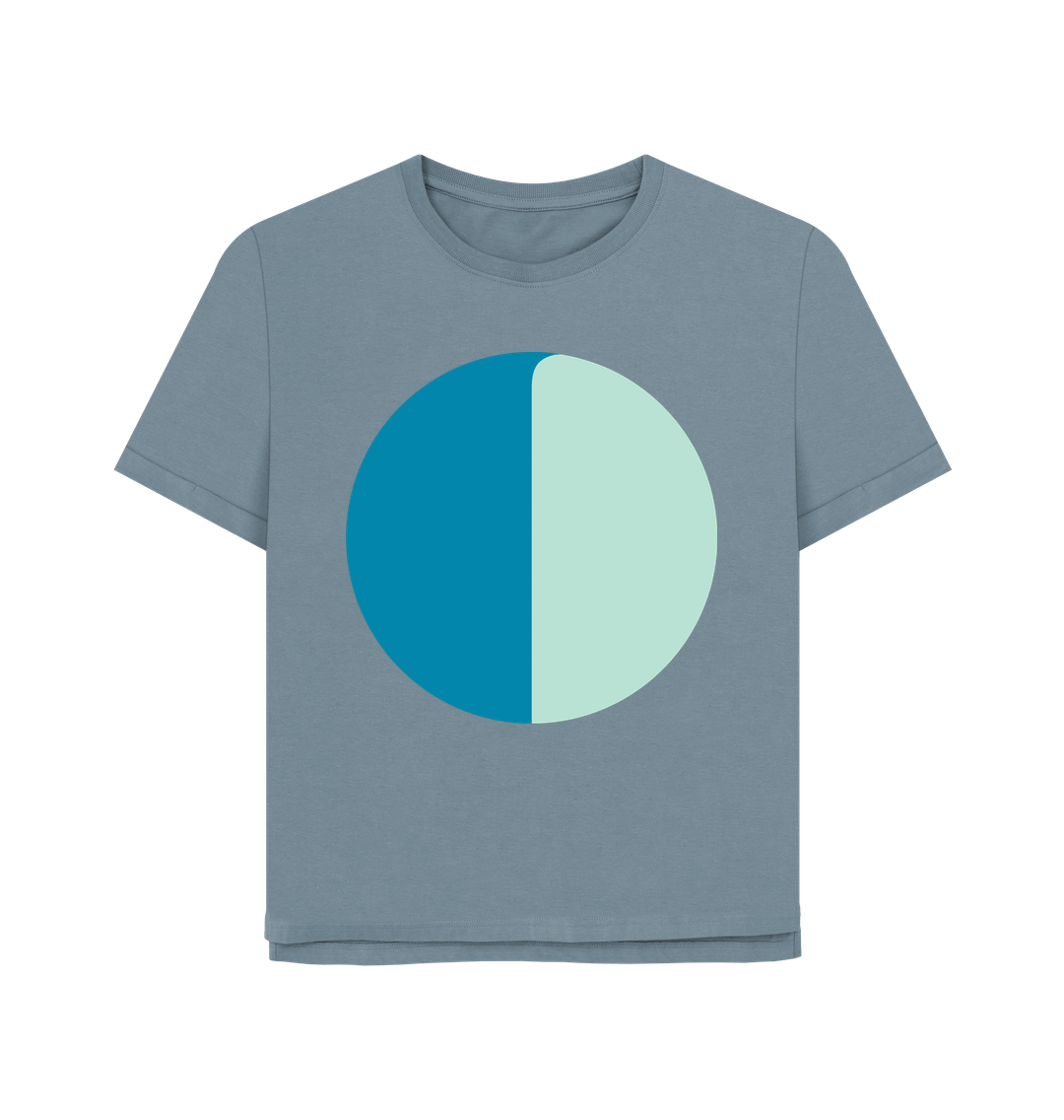 Stone Blue 'After the Rapture' Organic Relaxed Tee by Oldest Daughter