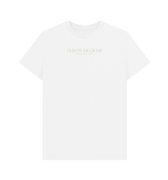 White 'All white space' Organic Boyfriend Basic Tee by Oldest Daughter