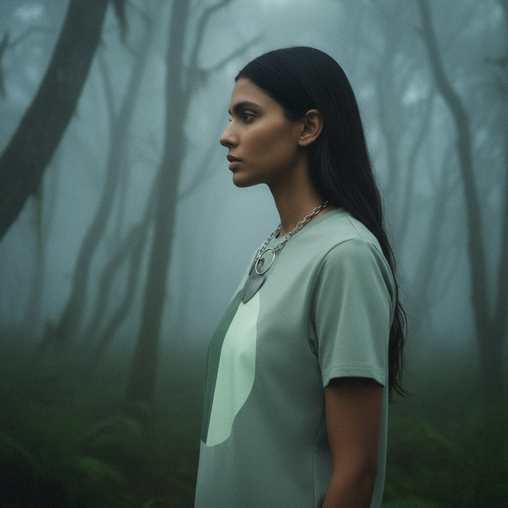 'Aloe World' certified organic (relaxed) tee – aloe green (unisex) by Oldest Daughter