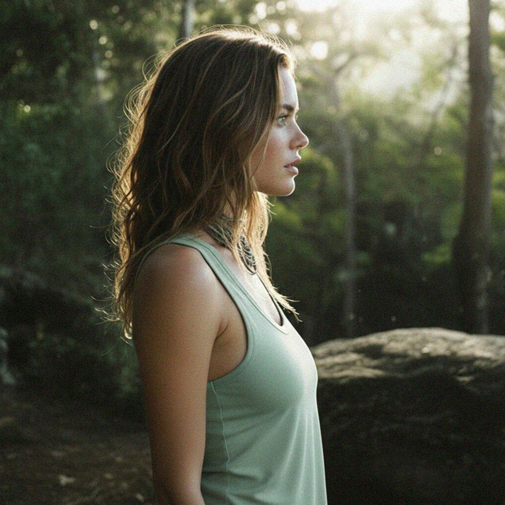 'Aloe Love' Certified Organic tank top (women) - Aloe Green