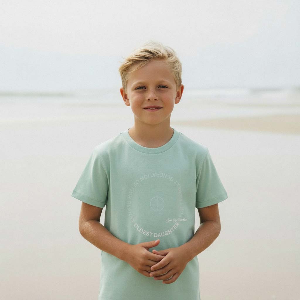 LIMITED EDITION (Pre-Order): 'Next Gen' certified organic (basic) tee – seafoam green (kids) by Oldest Daughter