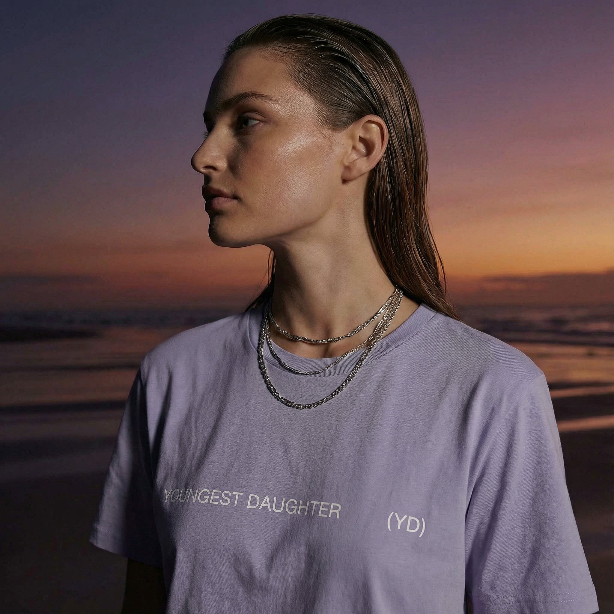 '[YD]' certified organic (basic) tee – lavender (unisex) by Youngest Daughter