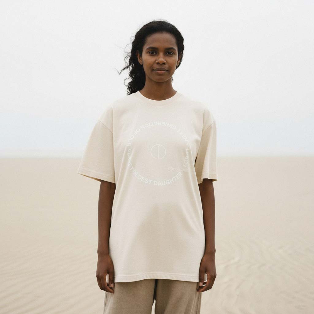 LIMITED EDITION (Pre-Order): 'Next Gen' certified organic (oversized) tee – natural (unisex) by Oldest Daughter