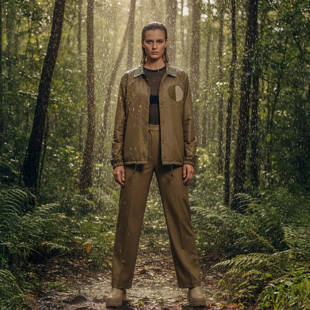 LIMITED RELEASE (Pre-order): 'Sun Shower' certified 100% recycled polyester jacket (women) - khaki by Oldest Daughter