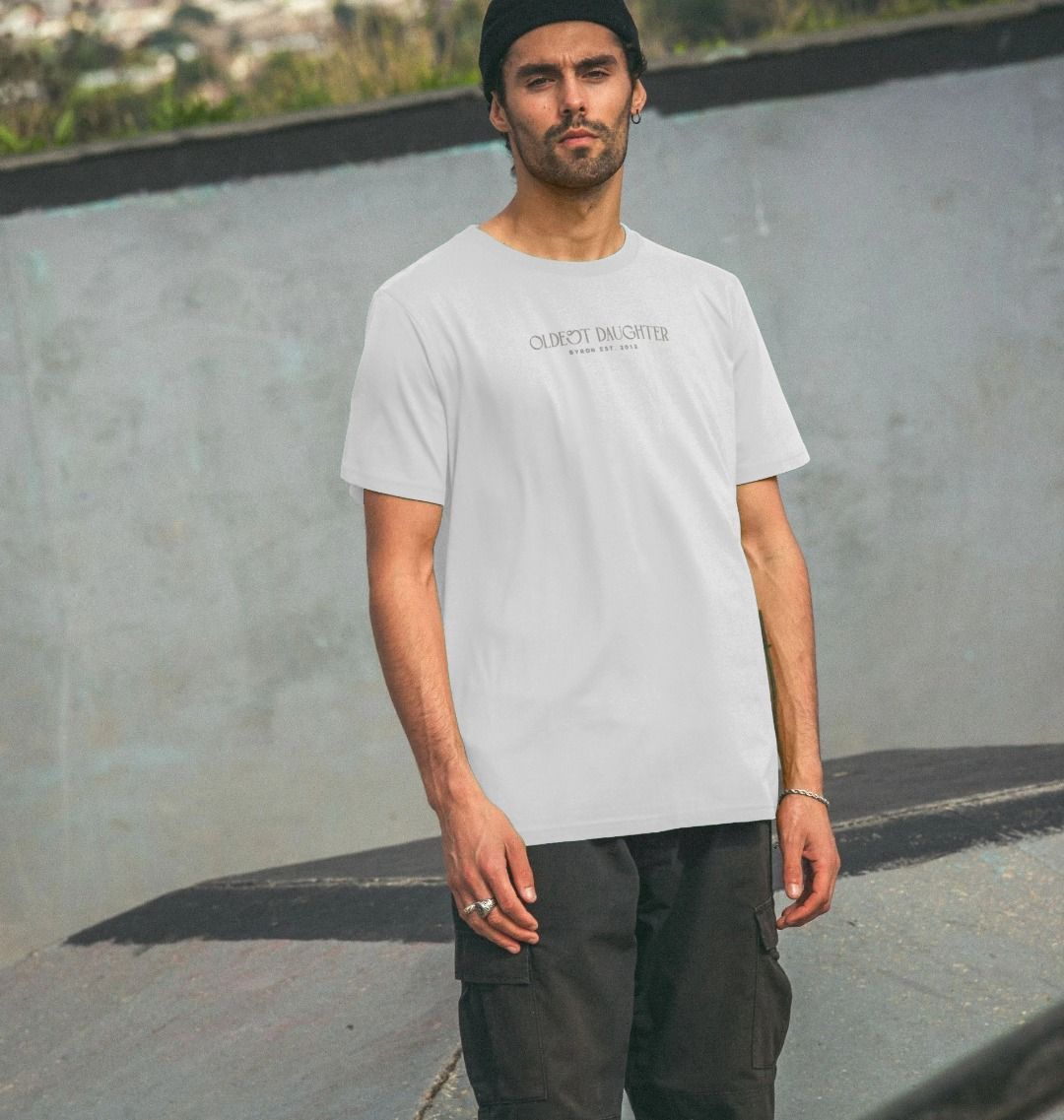 'All white space' Organic Boyfriend Basic Tee by Oldest Daughter