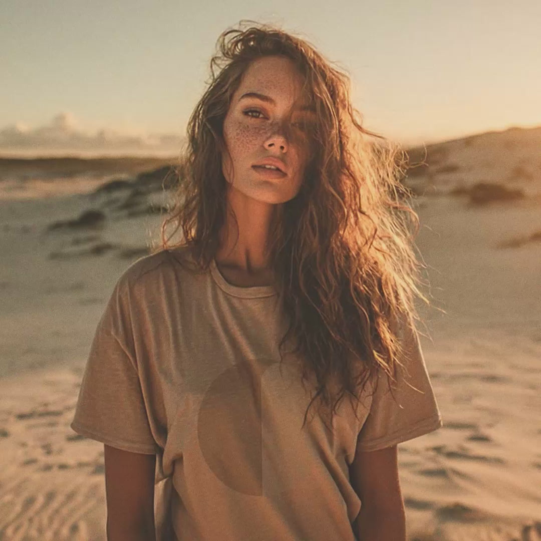 'Sandy' certified organic (basic) tee – sand (women) by Oldest Daughter