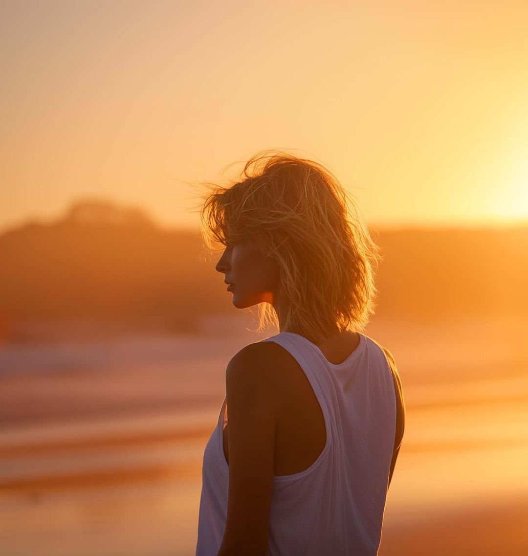 'Sunrising' Organic Basic Yoga Tank by Oldest Daughter